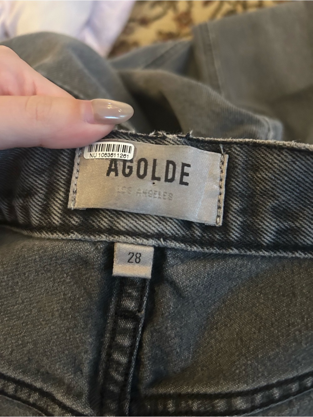 Agolde 90’s Pinch Women’s High-Rise Straight Jeans - Gray - Picture 4 of 5